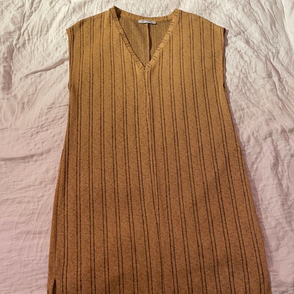Zara mustard midi dress